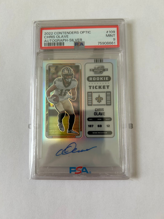 2022 Contenders Optic Chris Olave Rookie Autograph Silver