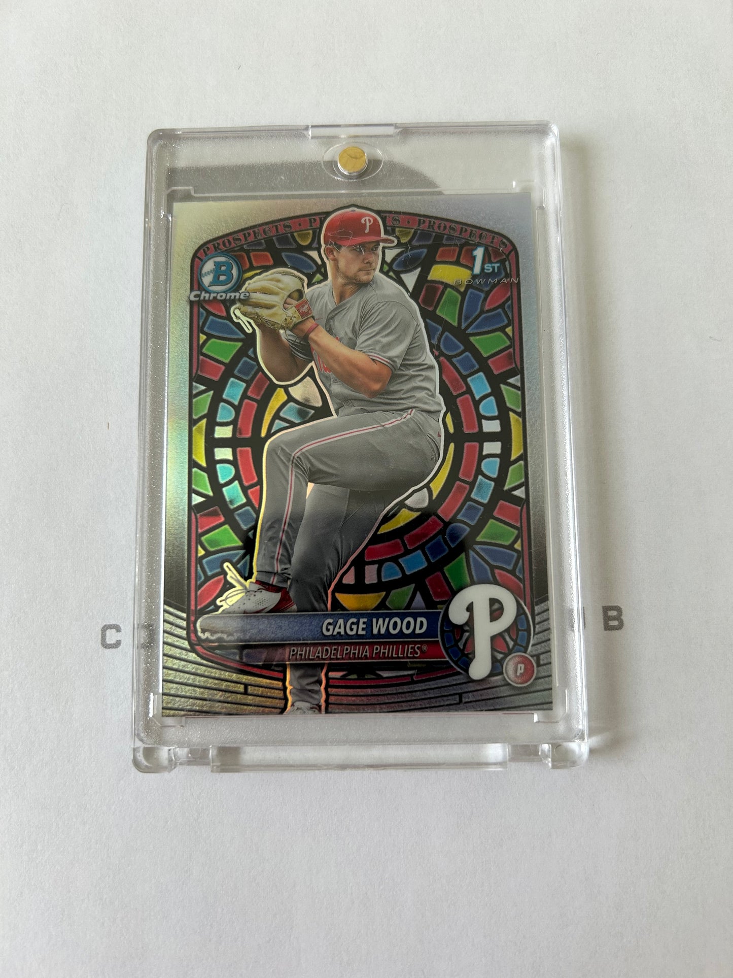 2026 Bowman Chrome Gage Wood 1st Bowman Stained Glass SSP Case Hit