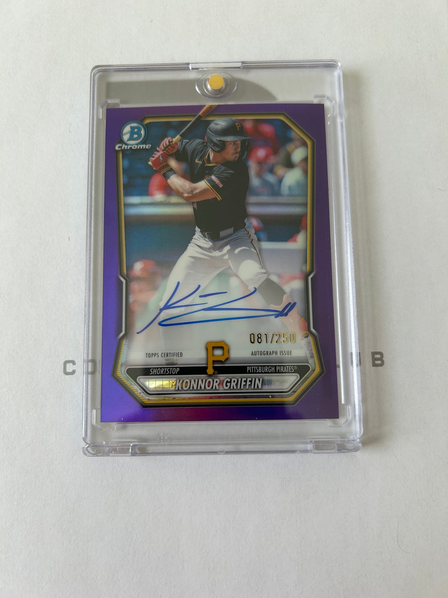 2026 Bowman Chrome Konnor Griffin Autograph Purple /250