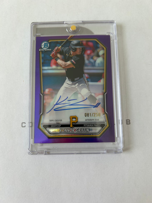 2026 Bowman Chrome Konnor Griffin Autograph Purple /250
